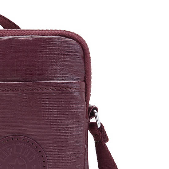 Sac Mobile Kipling Tally Metallic Crossbody Bordeaux | FR 1845NW